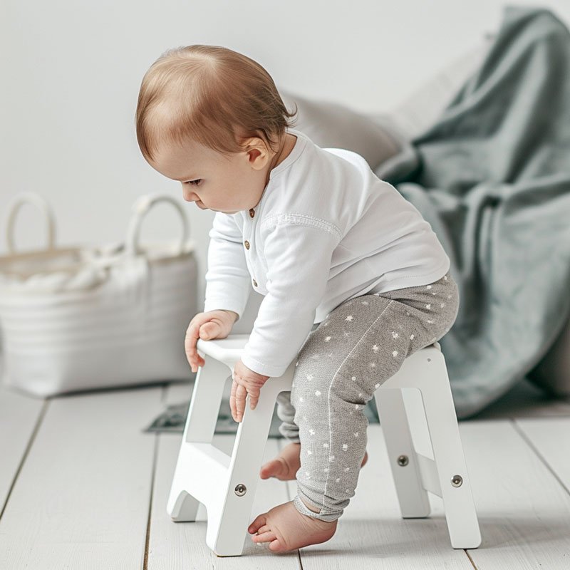 Baby in una passeggiata nella sua stanza