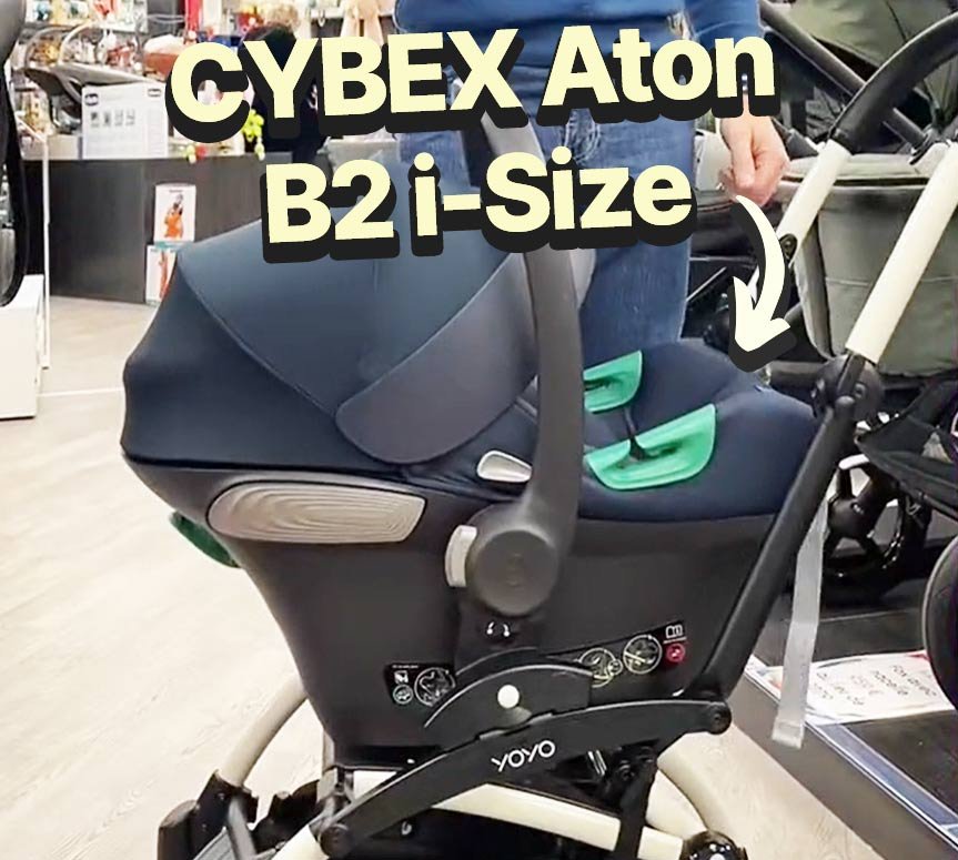 seggiolino auto Cybex Aton S2 i-size su un passeggino YOYO Babyzen