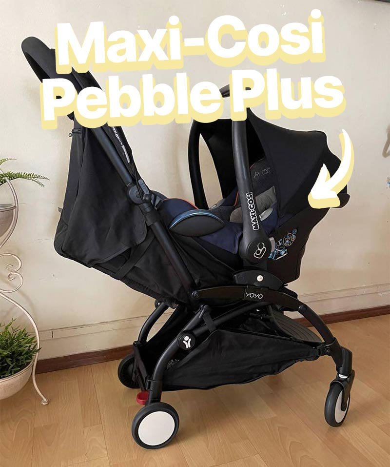 seggiolino auto Maxi Cosi Pebble Plus su un passeggino YOYO Babyzen